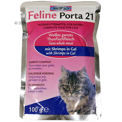 Feline Porta 21 Fresh Pouch 6 x 100 g - Tuna with Beef