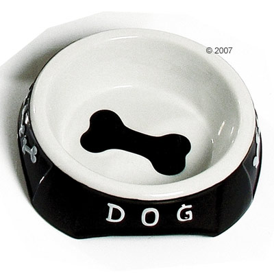 Dog Bowl Black & White - 1500 ml, � 21 cm
