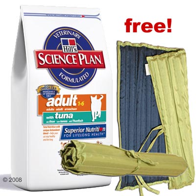 Feline And Sensitive Skin - 10kg Hill's Feline + Padded Mat Relax Free - 2 X 5 Kg Sensitive Skin