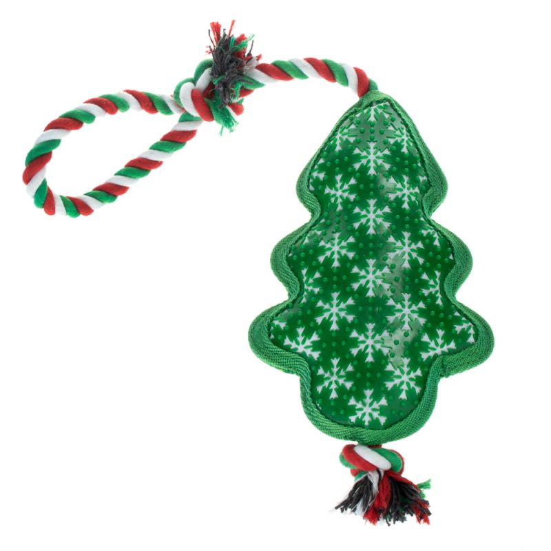 Christmas Tree rope dog toy