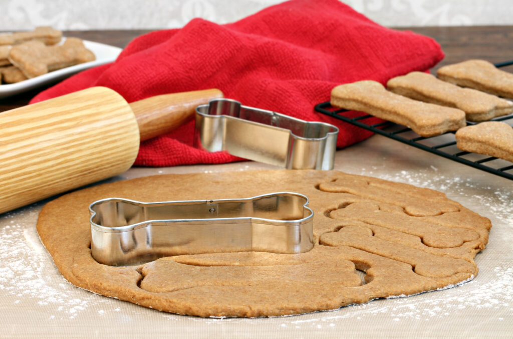 Homemade dog biscuits